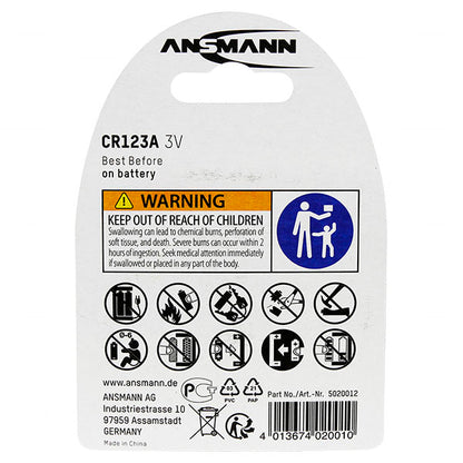Lithium Battery 3V CR123A
