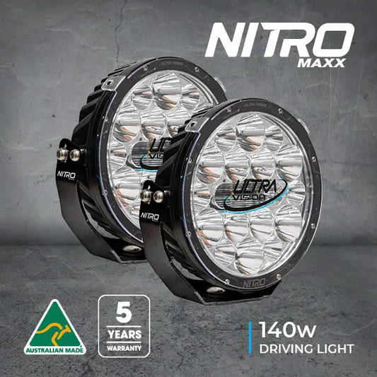 Nitro 140 Maxx 9″ LED Driving Light (Pair)