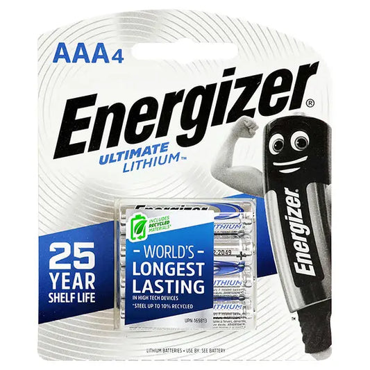 AAA Lithium Batteries 4 Pack - L92 1.5V High Performance