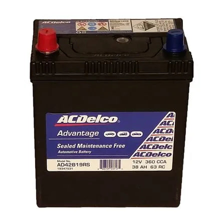ACDelco AD42B19RS 12 V 38 Ah Car Battery – 360 CCA Sealed Maintenance‑Free