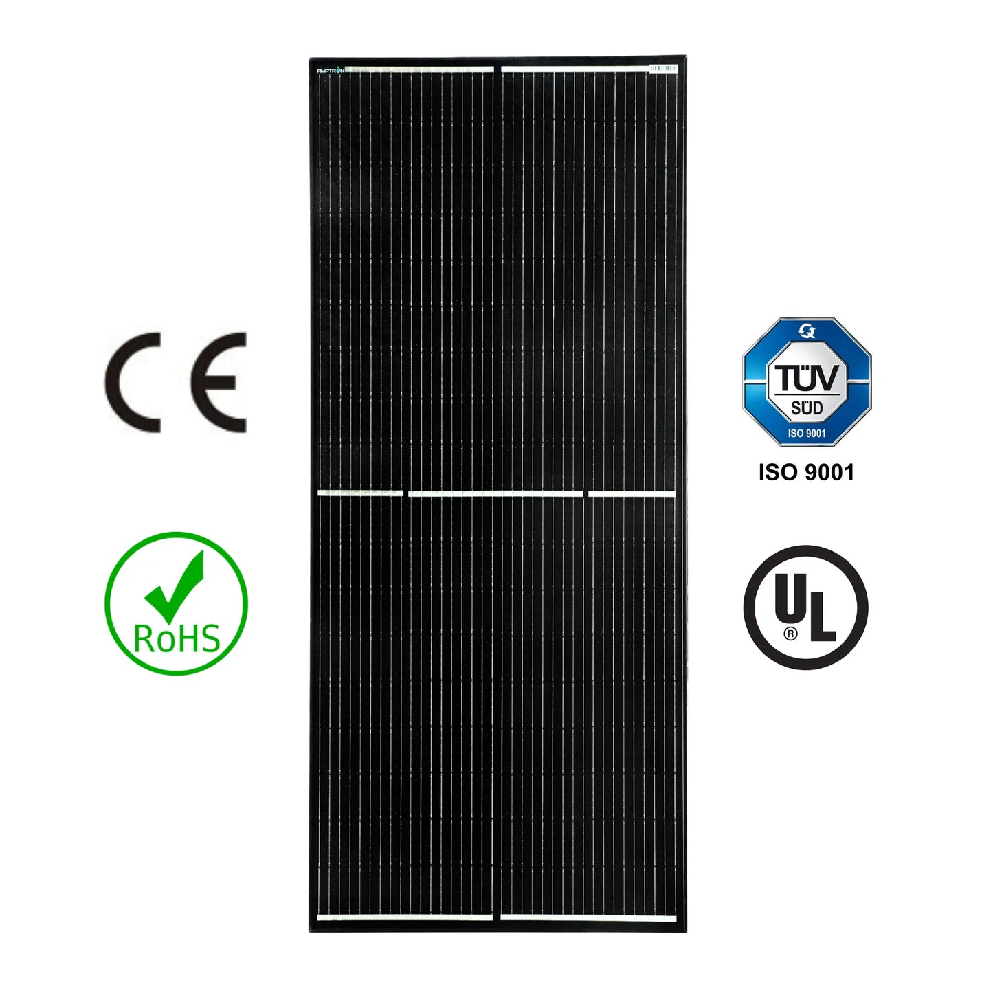 Amptron 200W 12V Monocrystalline Solar Panel Half-Cut Glass High Efficiency
