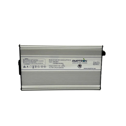 Amptron 36 V 10 A LiFePO₄ AC‑DC Battery Charger with Wake‑Up Feature