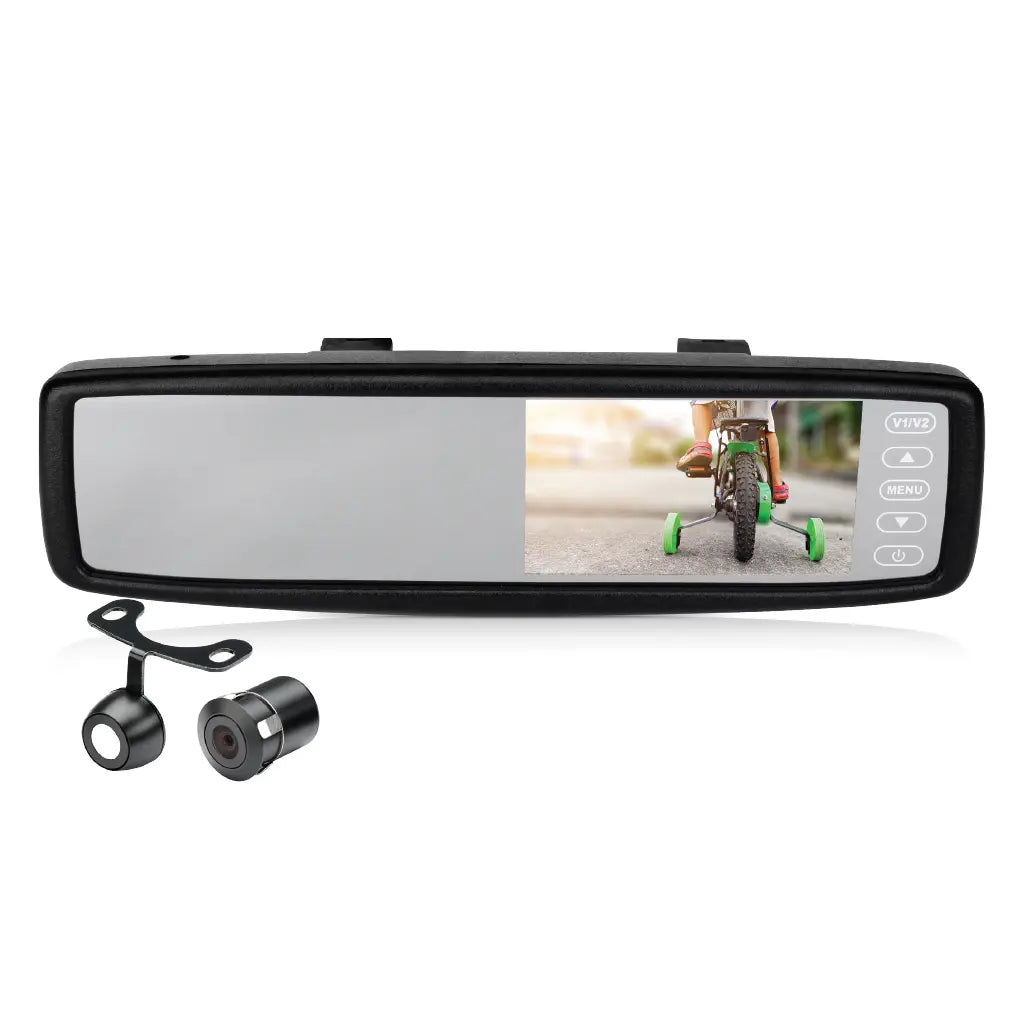 Axis Rearview Mirror Camera Kit with Integrated Display & Reverse Camera