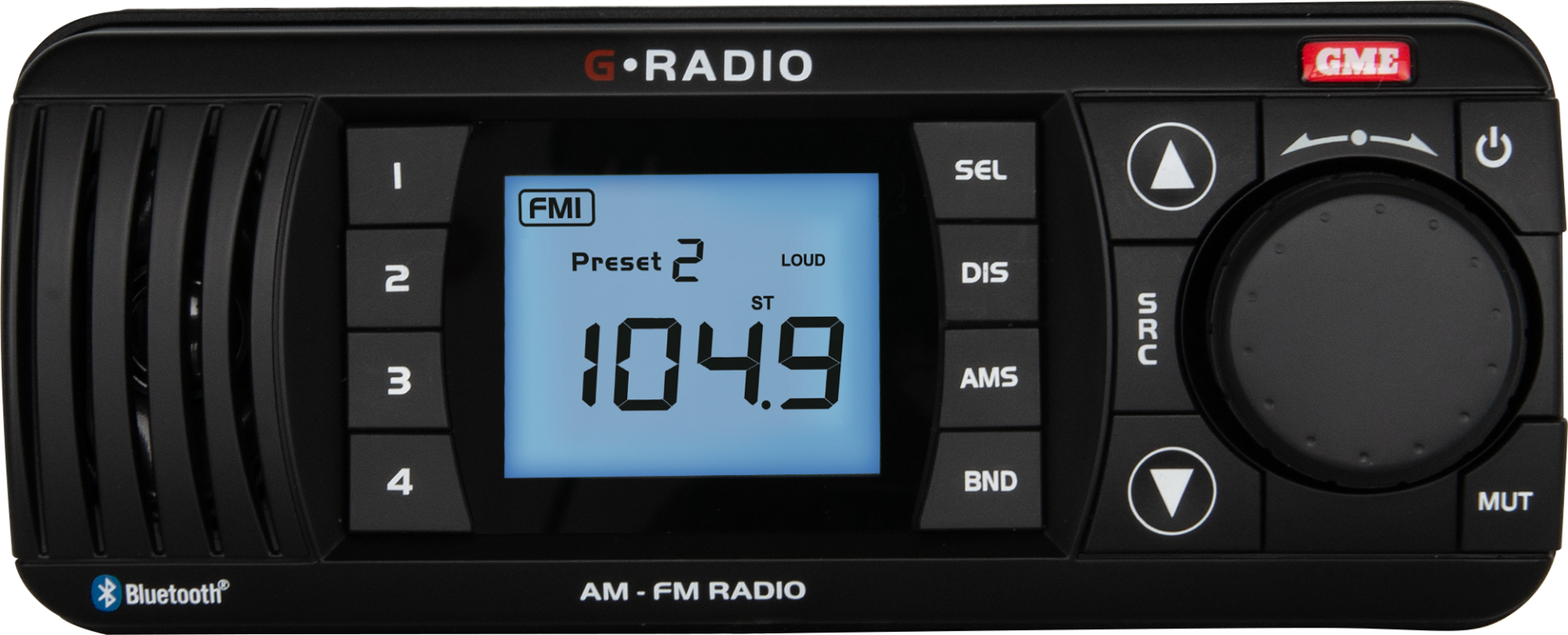 GME Bluetooth AM/FM Marine Stereo - Black