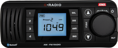 GME Bluetooth AM/FM Marine Stereo - Black