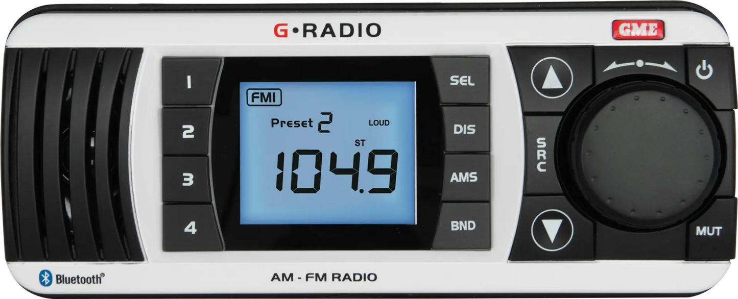 Bluetooth AM/FM Marine Stereo - Black