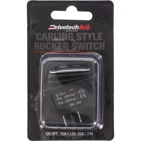 Drivetech 4x4 Carling Style On/Off DPDT Rocker Switch – Red Illumination