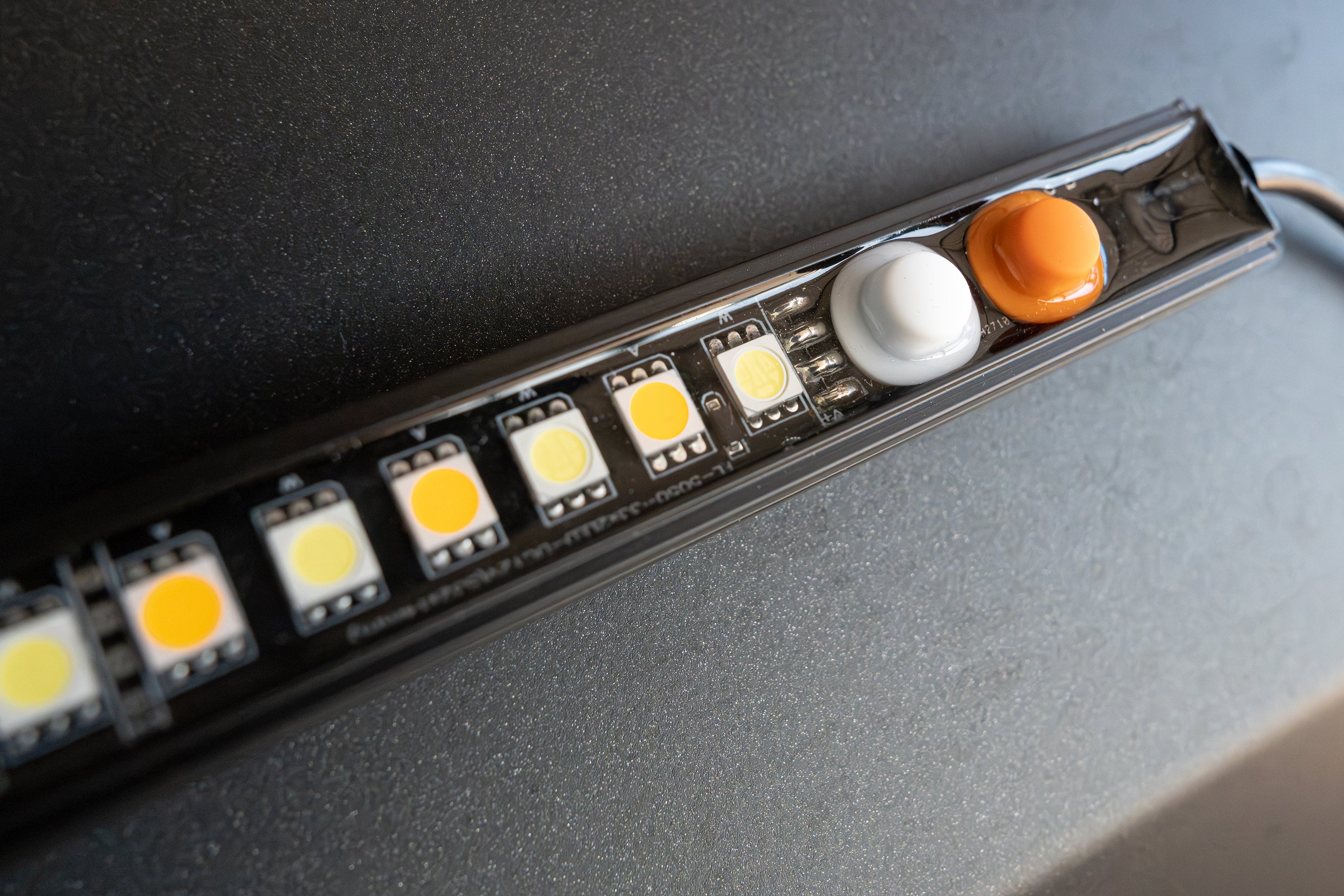 Battery Force Dual Colour LED Rigid Light Bar | Amber + Cool White ...