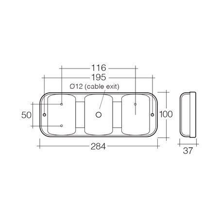 LED Stop/Tail/Indicator/Reverse/ Reflector Light LED 9 To 33V Diagram