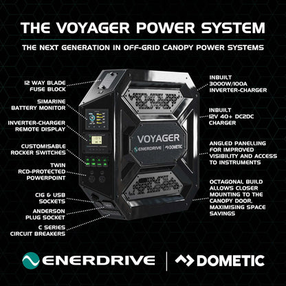 Enerdrive Voyager System - 3000W / 100A Inverter-Charger + 40A DC-DC (with Simarine SCQ50)