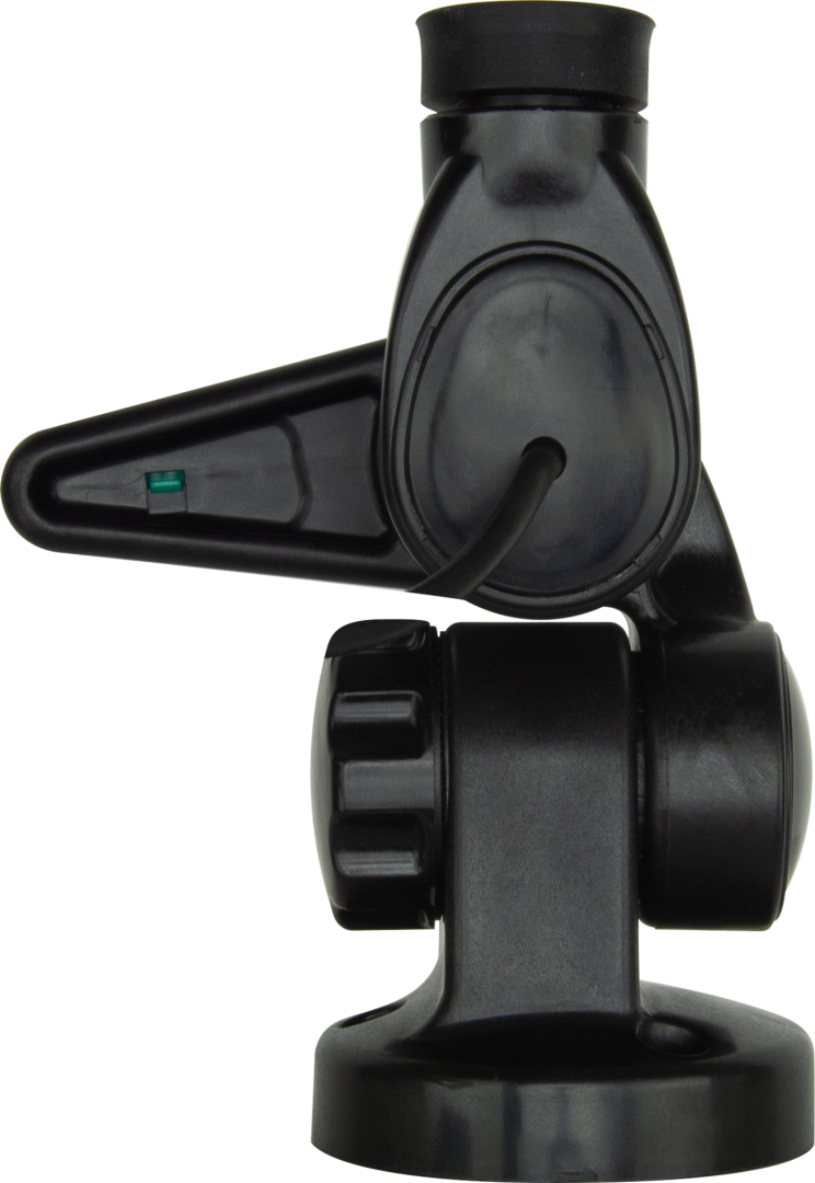 GME Double Swivel Round Antenna Base - Suit AW36xx Whips - Black