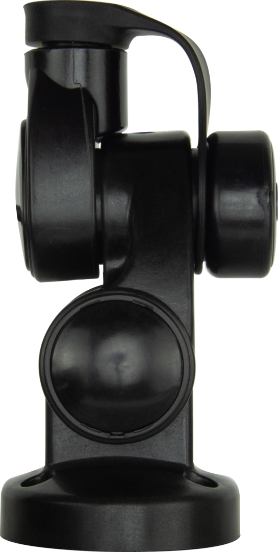 GME Double Swivel Round Antenna Base - Suit AW36xx Whips - Black