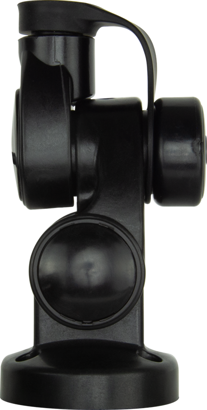 GME Double Swivel Round Antenna Base - Suit AW36xx Whips - Black