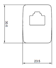 GME RJ45 Pass-Through Adaptor - Type 8 (White)