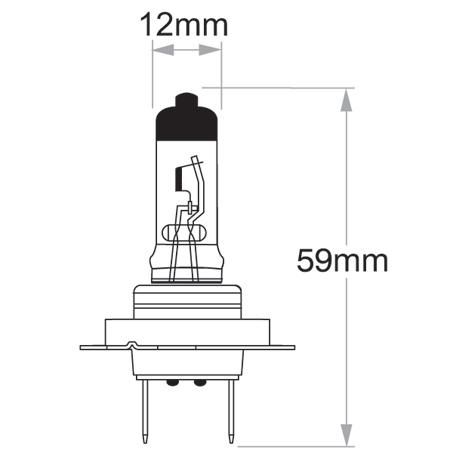 H7 Headlight Bulb Px26D 12V 55W