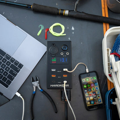 Hardkorr 12V DC Power Distribution Box - Mini Fuse & Switch Panel