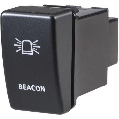 Holden Style Sealed Push Switch Off/On SPDT 12V Blue LED Illuminated Beacon Symbol (Contacts Rated 3A @ 12V)
