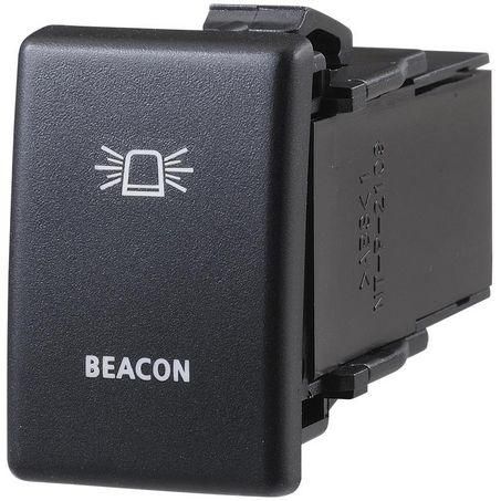 Holden Style Sealed Push Switch Off/On SPDT 12V Blue LED Illuminated Beacon Symbol (Contacts Rated 3A @ 12V)