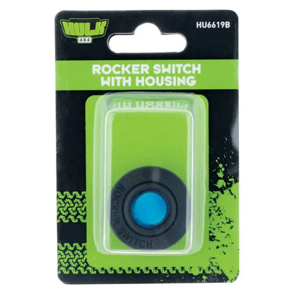 HULK 4x4 Blue LED Rocker Switch 12V Flush & Surface Mount Housing HU6619B