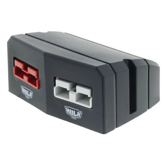 Hulk 4x4 Double Surface-Mount Housing with 50A Anderson-Style Plugs (Red & Grey)