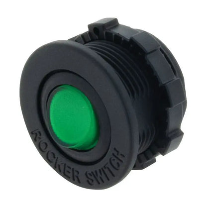 HULK 4x4 Green LED Rocker Switch 12V Flush & Surface Mount Housing HU6619G