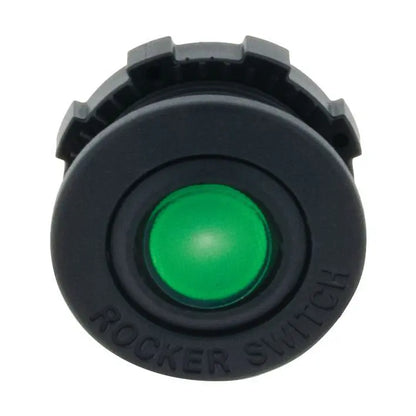 HULK 4x4 Green LED Rocker Switch 12V Flush & Surface Mount Housing HU6619G