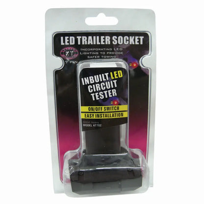 KT Cables LED 7 Pin Small Round Trailer Socket
