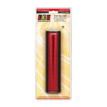 LED 12/24V Stop Tail Light With Black Bracket 200x50mm