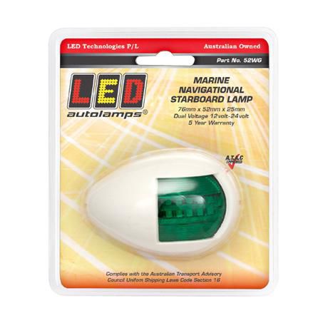 LED Autolamps 12/24V LED Marine Navigation Starboard Lamp
