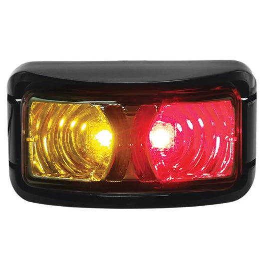 LED Side Marker Lamp Amber/Red 12/24V with Black Bracket (LV0351)