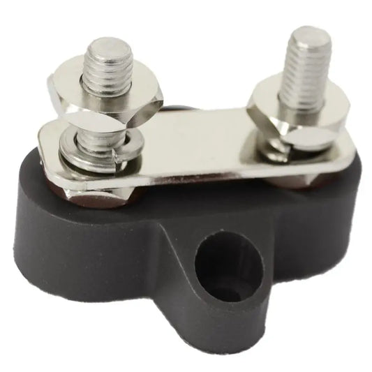 M8X32.5mm Red Twin Power Post 48V/200A S/S Stud & Washer Tin Plated Brass Link