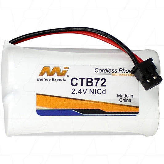 Master Instruments 2.4V NiCd Cordless Phone Battery CTB72-BP1