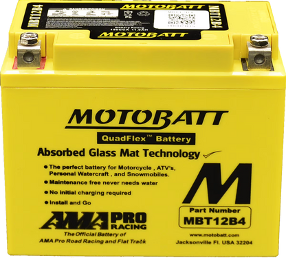 MBT12B4 Motobatt 12V AGM Battery
