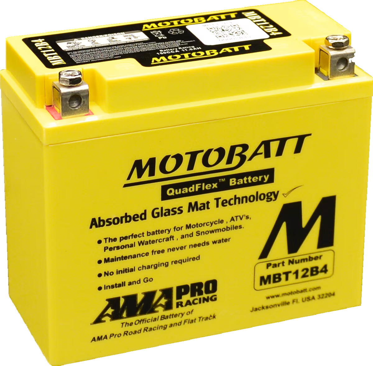 MBT12B4 Motobatt 12V AGM Battery