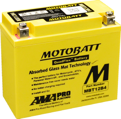 MBT12B4 Motobatt 12V AGM Battery