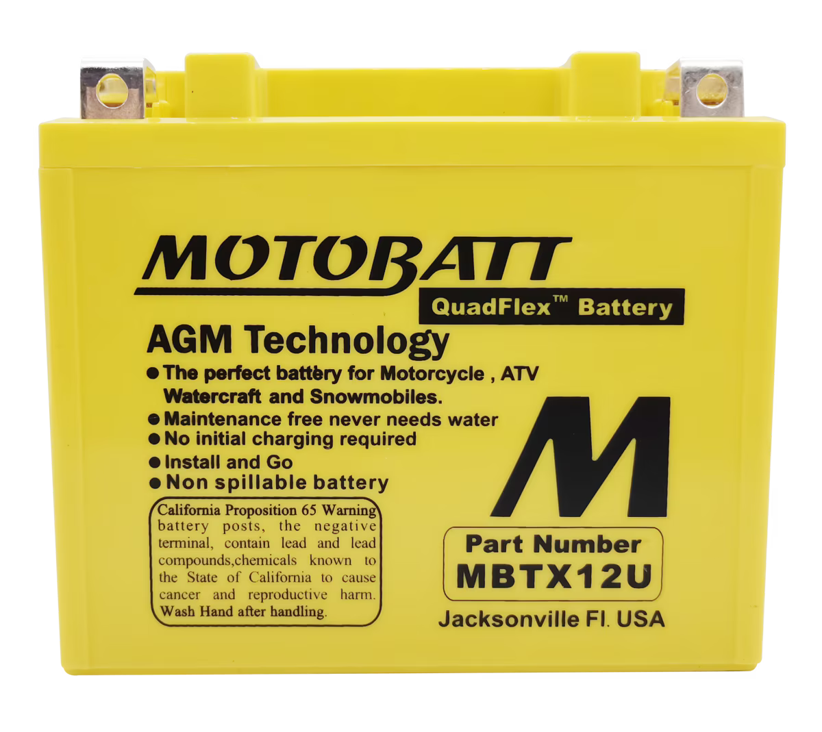 MBTX12U Motobatt 12V AGM Battery