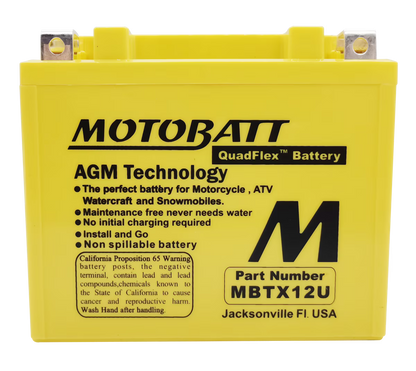 MBTX12U Motobatt 12V AGM Battery