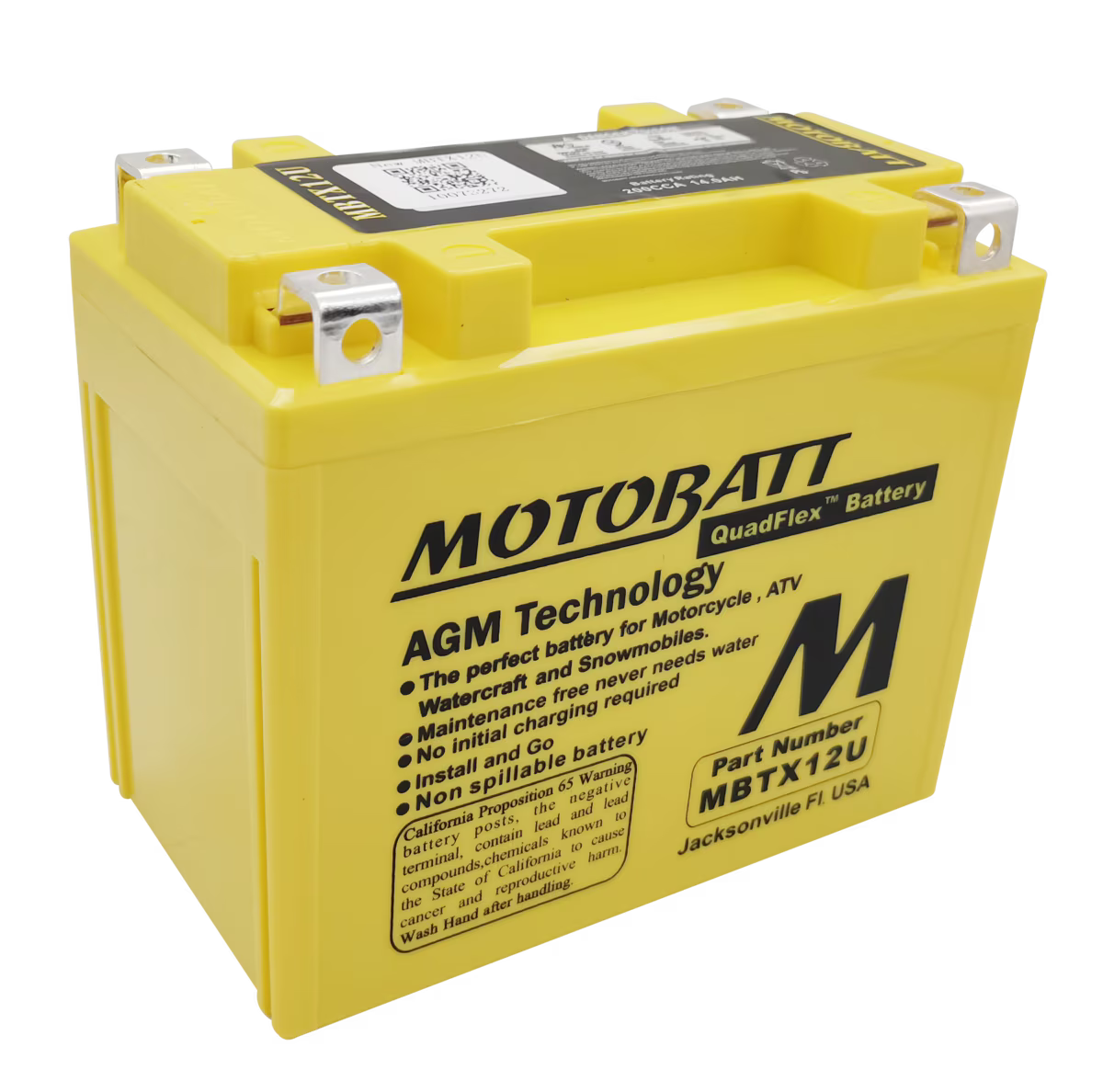 MBTX12U Motobatt 12V AGM Battery