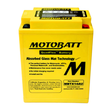 MBTX14AU Motobatt 12V AGM Battery