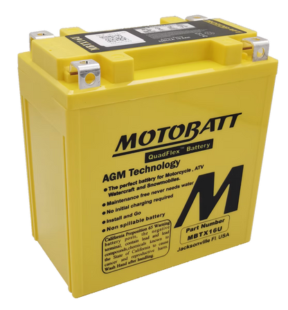 MBTX16U Motobatt 12V AGM Battery