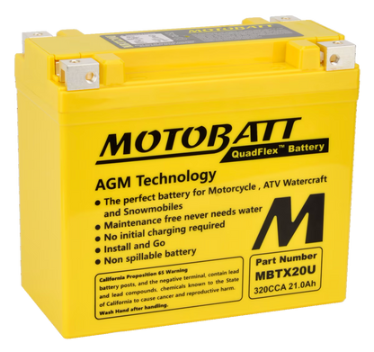 MBTX20U Motobatt 12V AGM Battery