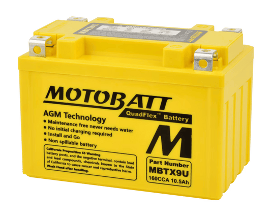 MBTX9U Motobatt 12V AGM Battery