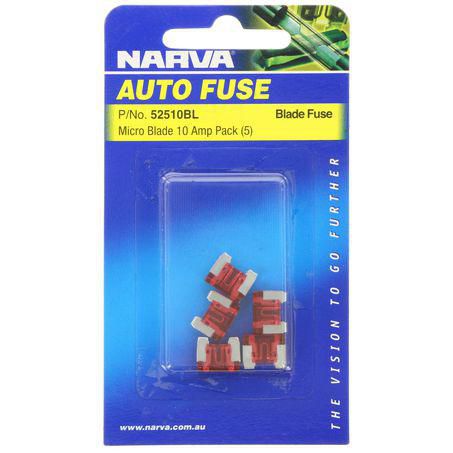 Micro Blade Fuse 10A Red 5 Pce