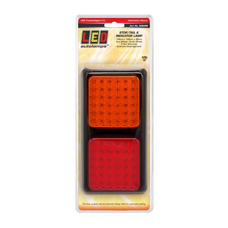 Multi Volt Stop/Tail/Indicator Assembly 72 LEDs With Black Bracket 190x100x28mm