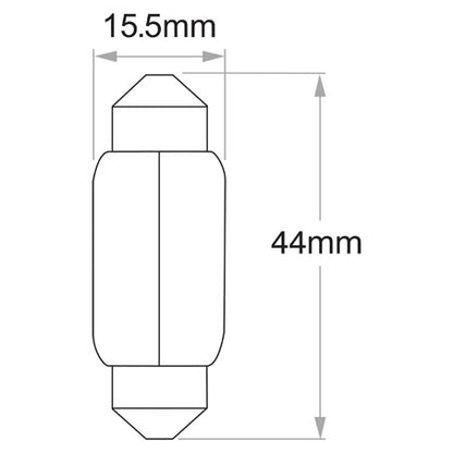 12V 18W 15X41mm Festoon Globe