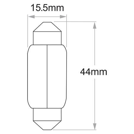 12V 18W 15X41mm Festoon Globe