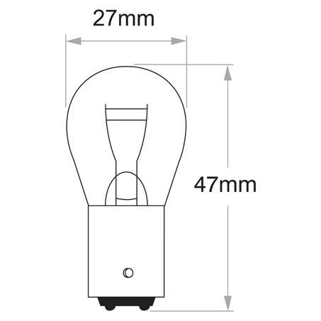 12V 21/4W Stop/Tail BAZ15D Globes