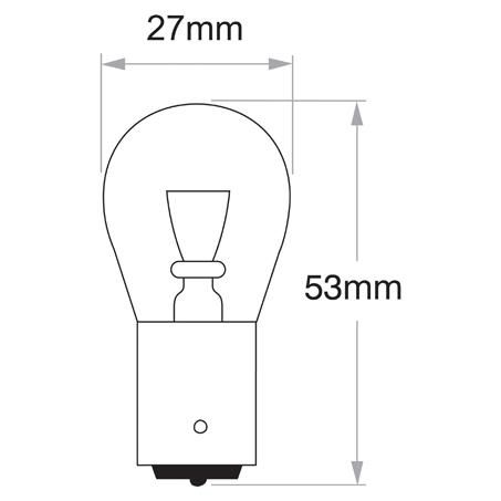 12V 21W BA15S Indicator or Stop Globe