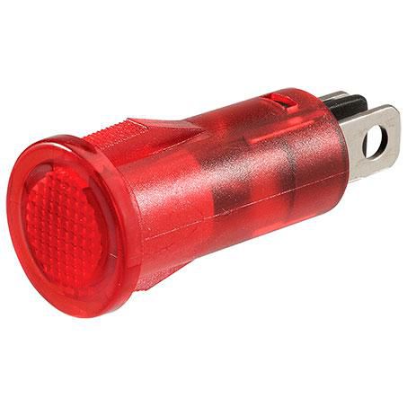 12V Pilot Light LED Red Blade Terminals