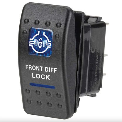 Narva 63136BL Illuminated Front Diff Lock Rocker Switch - 12V Blue LED (Sealed)